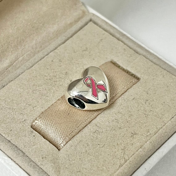 Pandora Pink Ribbon Brustkrebs Herz Bead Charm S925 Sterling Silber Schmuck fur Armband Mixed Emaille mit Geschenk Box Etsy