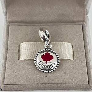 Pandora Canada Maple leaf Dangle Charm Pendant Travel S925 Sterling Silver Jewelry for Bracelet for Necklace Mixed Enamel with Gift Box