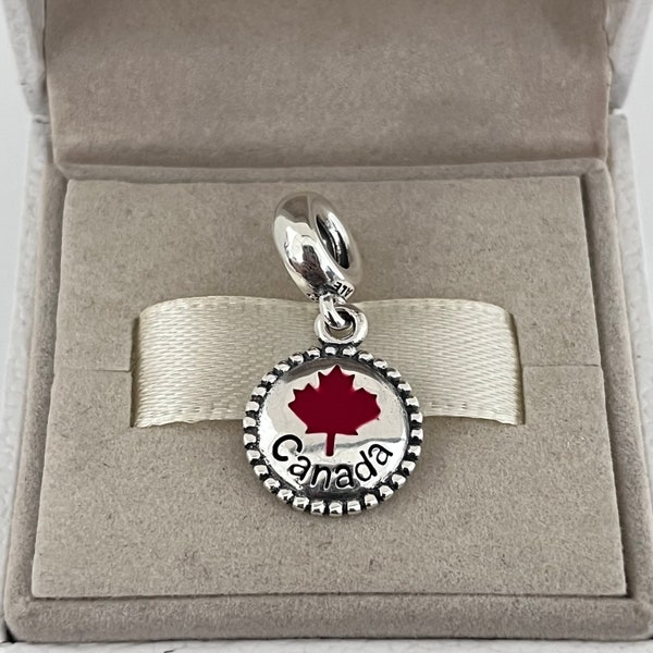Pandora Canada Maple leaf Dangle Charm Pendant Travel S925 Sterling Silver Jewelry for Bracelet for Necklace Mixed Enamel with Gift Box