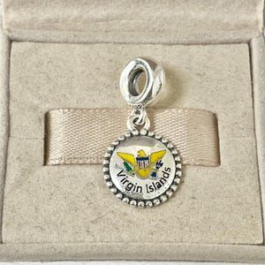 Pandora Virgin Islands Exclusive Dangle Charm Pendant S925 Silver Jewelry for Bracelet for Necklace Mixed Enamel with Gift Box