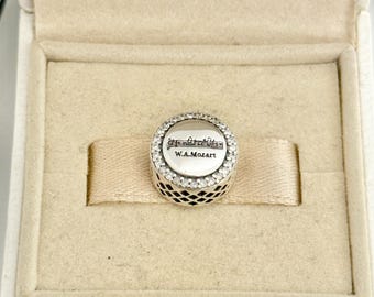 Pandora Wien W.a.mozart Bead Charm, S925 Sterling Silver Mixed