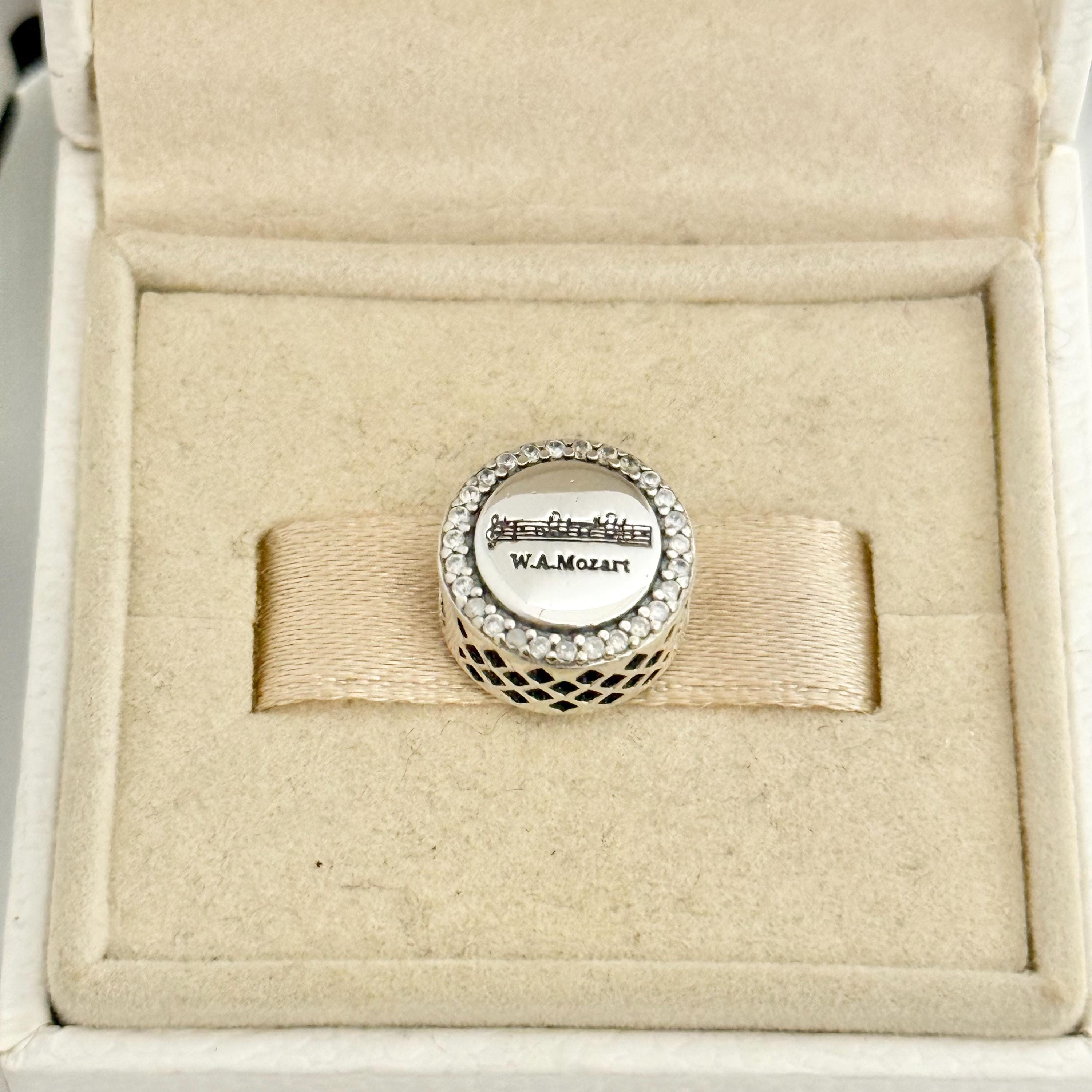 Pandora Wien W.a.mozart Bead Charm, S925 Sterling Silver Mixed