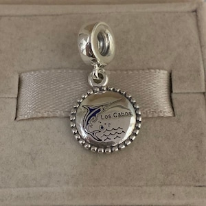 Pandora Los Cabos Mexico Charm Dangle Pendant，S925 Sterling Silver Jewelry，Dangle Charm for Bracelet，Pendant for Necklace，Enamel process