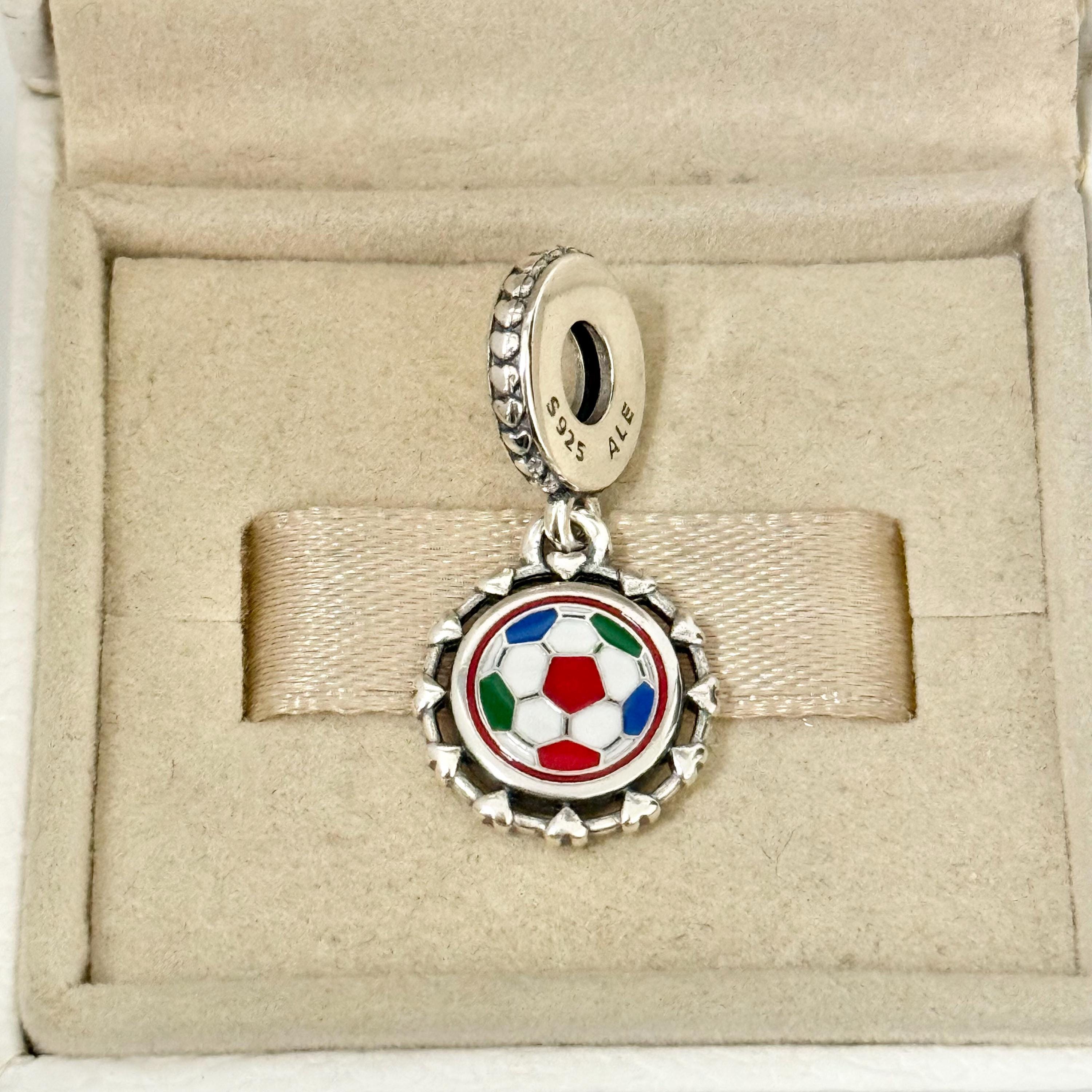 Pandora 2026 Soccer Dangle Charm World Cup S925 Sterling Silver Pandora 2026 Soccer Dangle Charm World Cup S925 Sterling Silver
