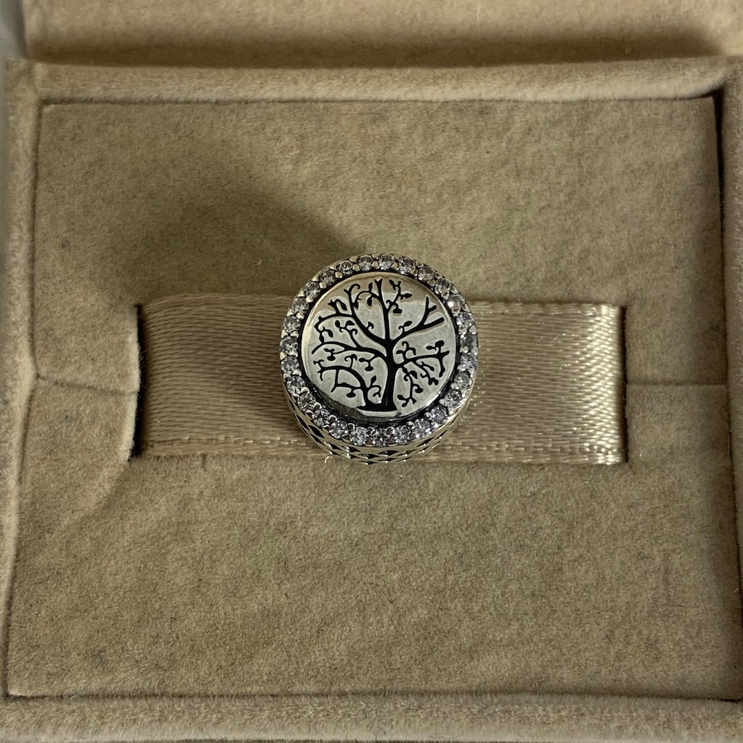 Pandora Grandma CZ Charm Bead Button LOVE Tree S925 Sterling Silver ...