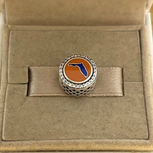 Pandora HOME Kaart van Florida Exclusieve cirkelkraal S925 sterlingzilveren sieraden voor armband voor ketting gemengd email met geschenkdoos