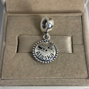 Pandora Alaska Bear Dangle Charm Pendant, Polar Bear, S925 Sterling Silver Jewelry, For Bracelet, For Necklace, Mixed Enamel, with Gift Box