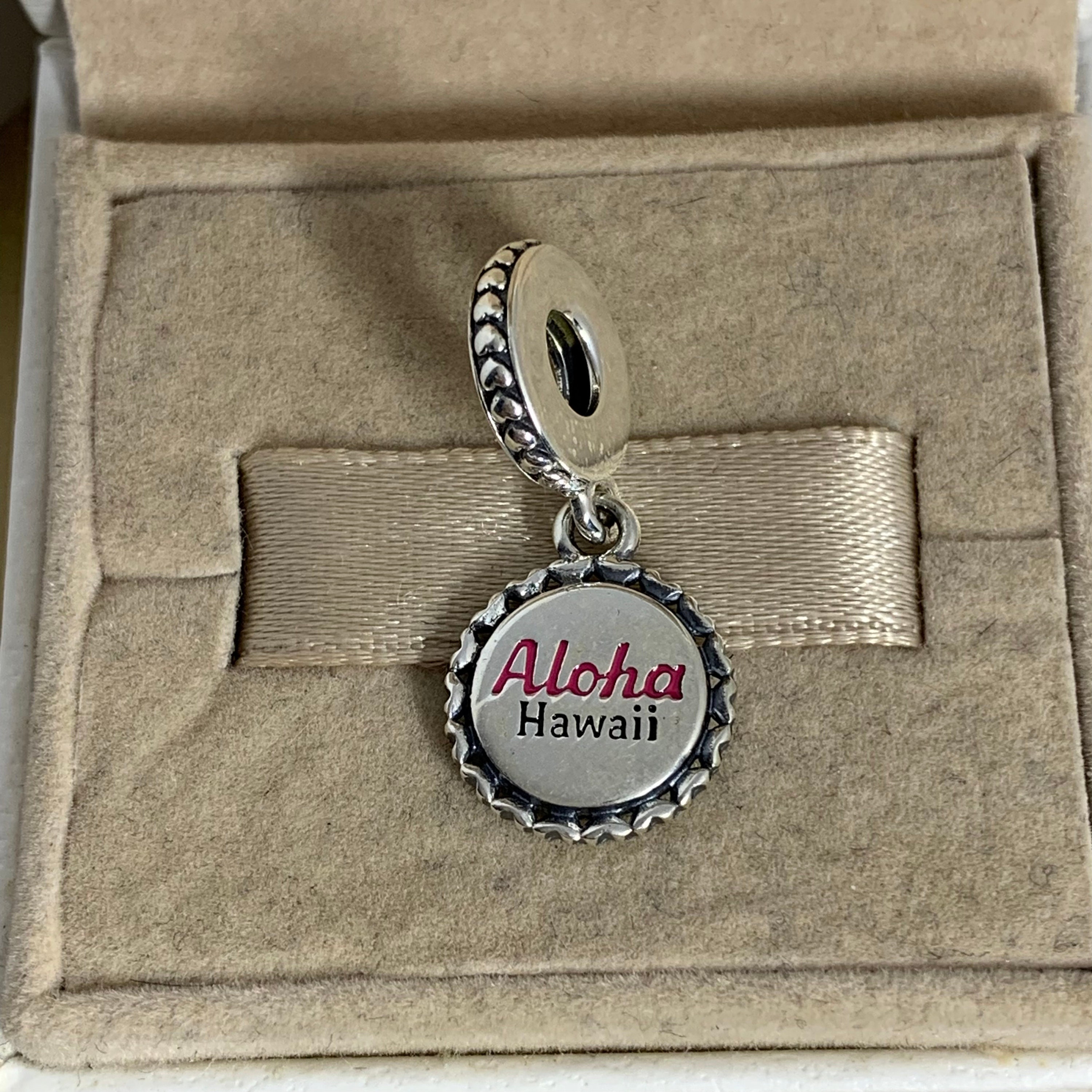 Pandora Aloha Hawaii Exclusive, Pineapple, Flowers, Dangle