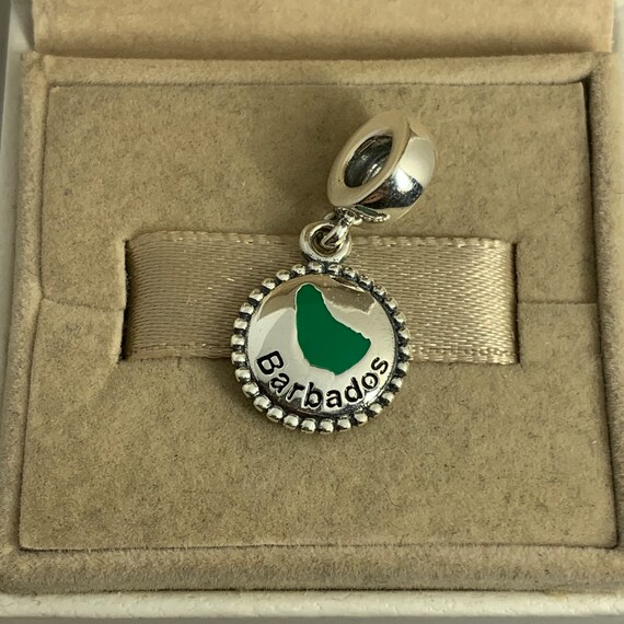 Pandora Barbados Map Exclusive Dangle Charm Pendant S925 Etsy
