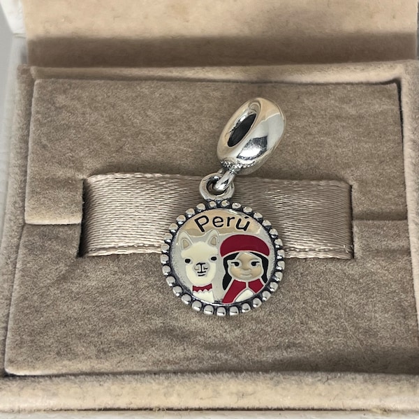 Pandora Peru Reise baumeln Charme Anhänger S925 Sterling Silber Schmuck für Armband für Halskette Mixed Emaille mit Geschenk Box