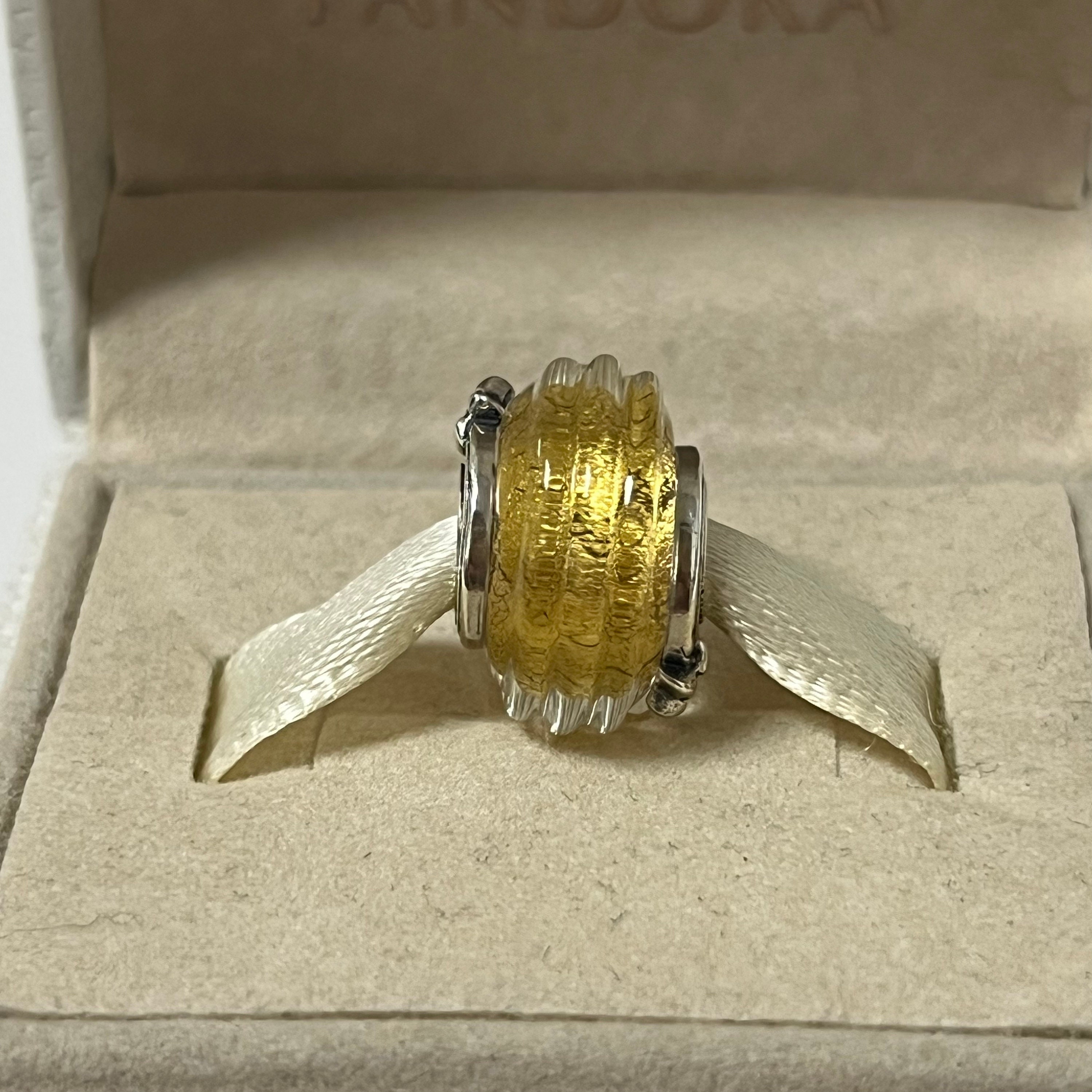 Pandora Charm con perline in vetro di Murano Stella cadente Charm in vetro di Murano scanalato S925 Gioielli in argento per bracciale Smalto misto con confezione regalo Etsy Italia