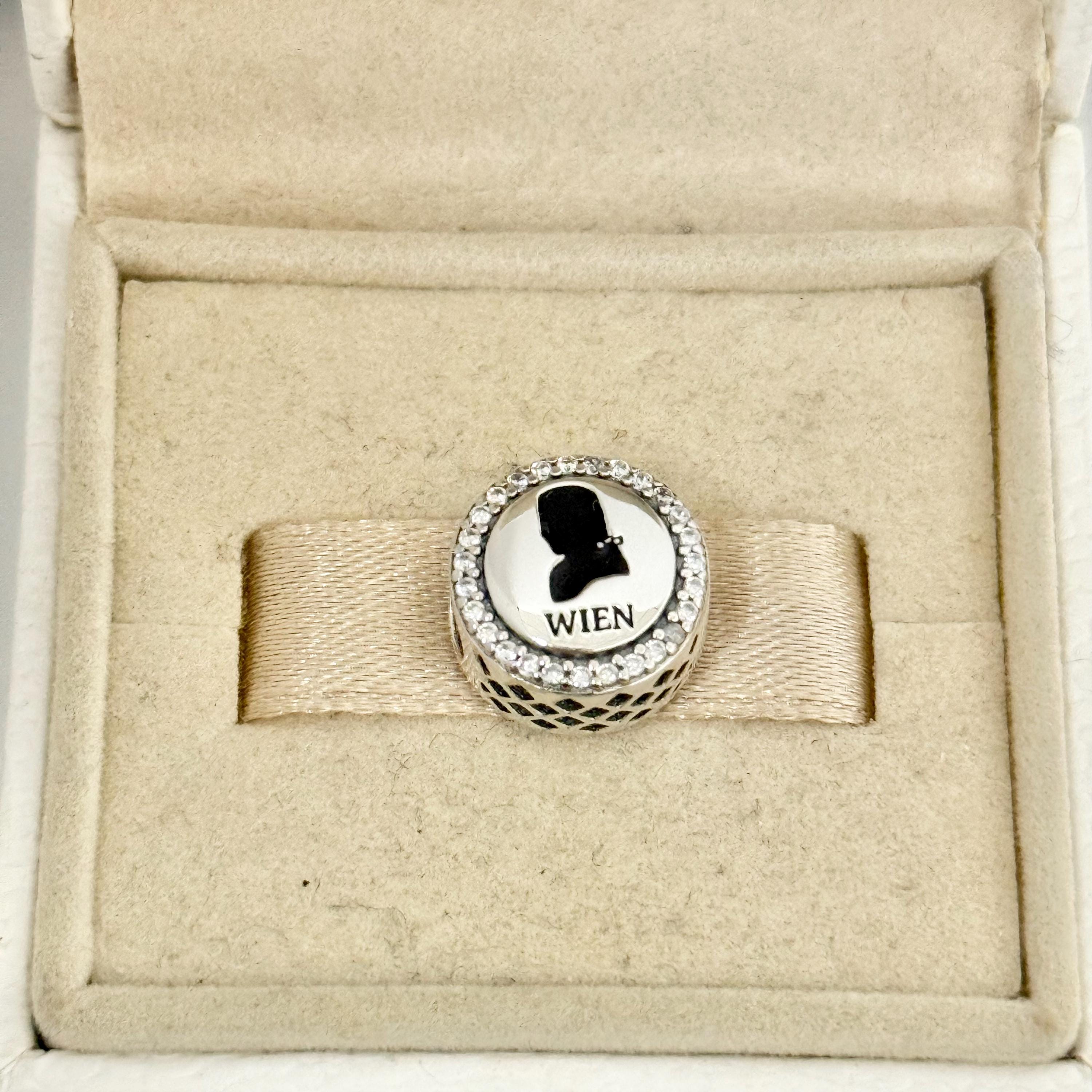 邦楽 ZARD WEZARD Memorial Ring Charm Pandora Wien W.a.mozart Bead Charm, S925 Sterling Silver Mixed