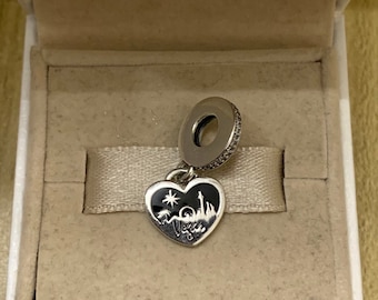 No Place Like Las Vegas Heart Dangle Charm Pendant，S925 Sterling Silver Jewelry，For Bracelet，Pendant For Necklace，enamel crafts