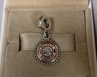 FIRE DEPT Exclusive Charm Dangle，exclusive Charm Pendant, S925 sterling silver jewelry, Bracelet charms, Enamel process