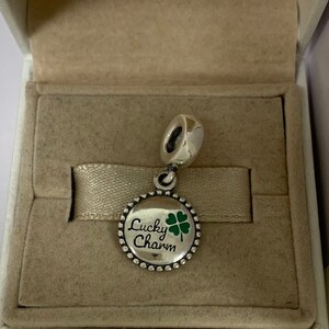 four-leaf clover lucky charm，exclusive Charm Pendant, S925 sterling silver jewelry, Bracelet charms, Dangle, Enamel process
