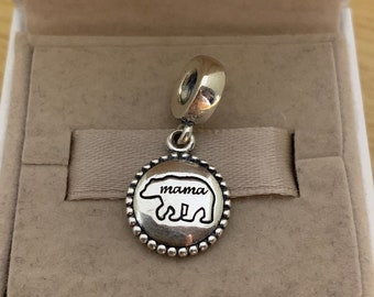 Mama Bear Charm For Bracelets S925 Sterling Silver Charm | UK