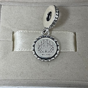 Pandora Milano Dangle Charm Pendant Milan Cathedral S925 Silver Jewelry for Bracelet for Necklace Mixed Enamel with Gift Box