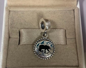 California Exclusive Dangle Charm Pendant，Bear，Iceberg，S925 Sterling Silver，Dangle Charm for Bracelet，Pendant for Necklace，enamel crafts