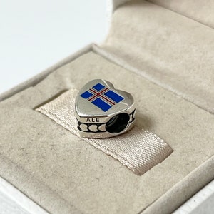 Perline Braccialetto Bandiera Ucraina - Ciondoli Argento, Idee Regalo Donne