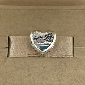 Pandora Alaska Exclusive Heart Bead Charm, Travel S925 Sterling Silver Jewelry, for Bracelet, for Necklace, Mixed Enamel, with Gift Box