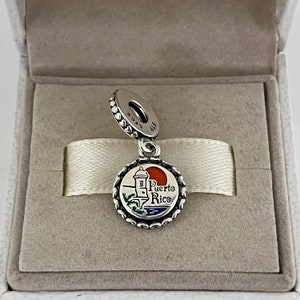 Pandora Puerto Rico Old San Juan Dangle Charm Pendant S925 Sterling Silver Jewelry for Bracelet for Necklace Mixed Enamel with Gift Box