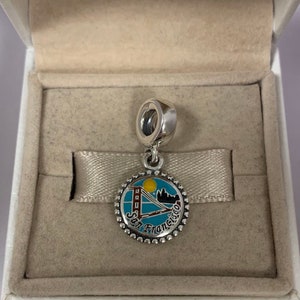 San Francisco Dangle Charm, 100% 925 Sterling Silver jewelry,Charms for Bracelet, New Charm, Necklace pendant, enamel craft ,Travel Gift