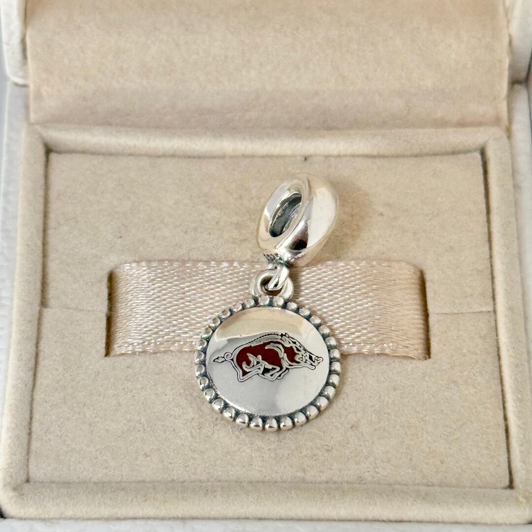Pandora Arkansas Razorbacks Exclusive Dangle Charm Pendant S925 Silver ...