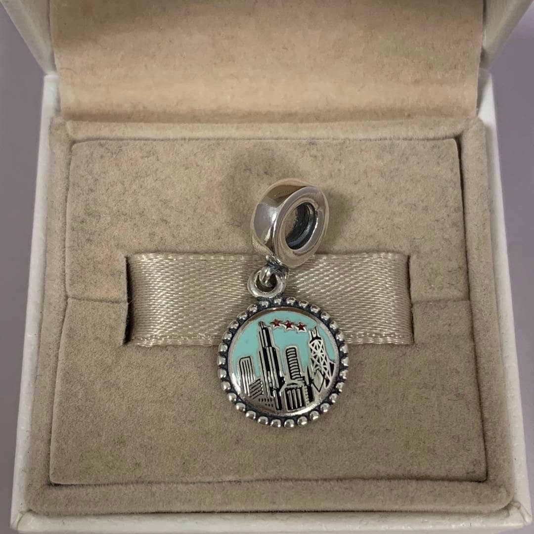 Pandora Chicago Exclusive Charm Dangle Pendant, City, S925