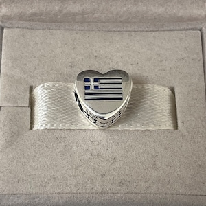 Pandora Cuba Flag Heart Bead Charm Love Cuba S925 Sterling