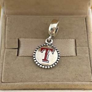 Pandora Texas Rangers Baseball Dangle Charm Pendant S925 Sterling Silver Jewelry for Bracelet for Necklace Mixed Enamel with Gift Box