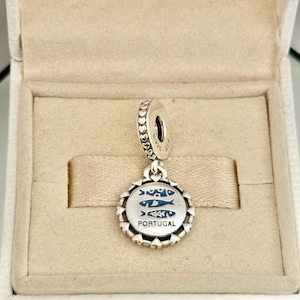 Pandora Portugal Fish Exclusive Dangle Charm Pendant Travel S925 Silver Jewelry for Bracelet Mixed Enamel with Gift Box