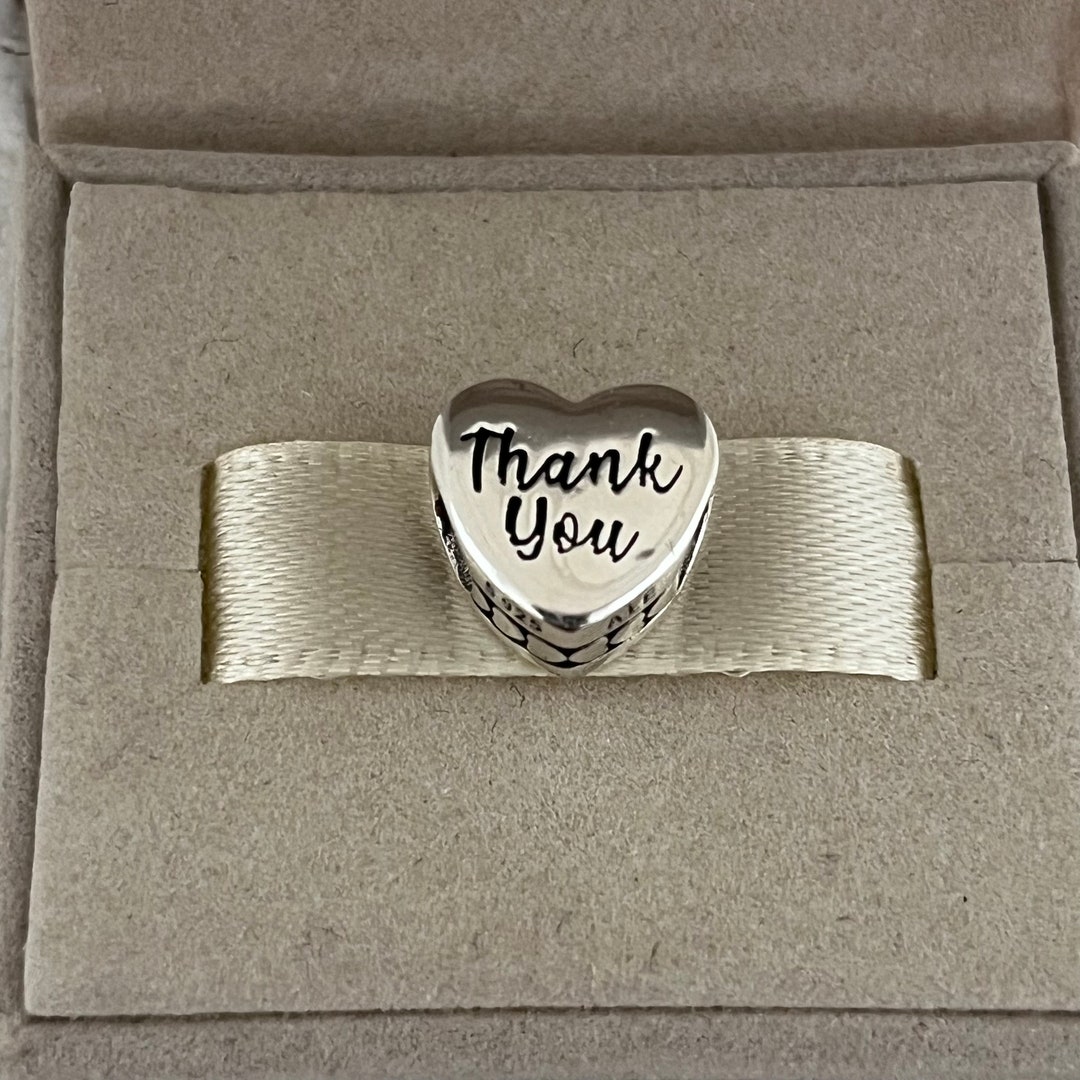 Pandora Thank You Exclusive Heart Bead Charm S925 Sterling Silver Jewelry for Bracelet for Necklace Mixed Enamel With Gift Box Etsy