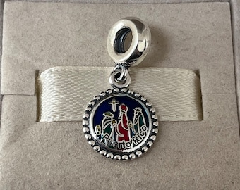 Pandora Puerto Rico Dangle Charm Pendant Travel S925 Sterling Silver Jewelry for Bracelet Mixed Enamel, with Gift Box