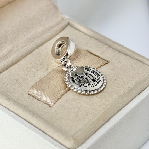 Pandora Chicago City Exclusive Dangle Charm Pendant S925 Silver