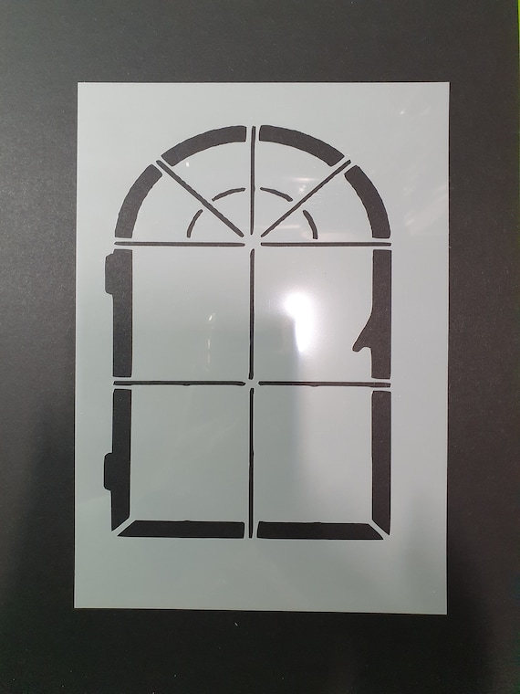 Arched Window Stencil Etsy