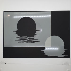 Ensemble masque et pochoirs Lune/Soleil sur l'eau