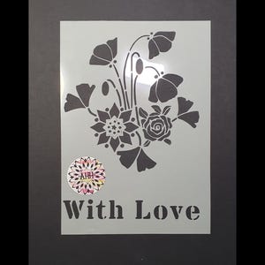With Love Bouquet Stencil
