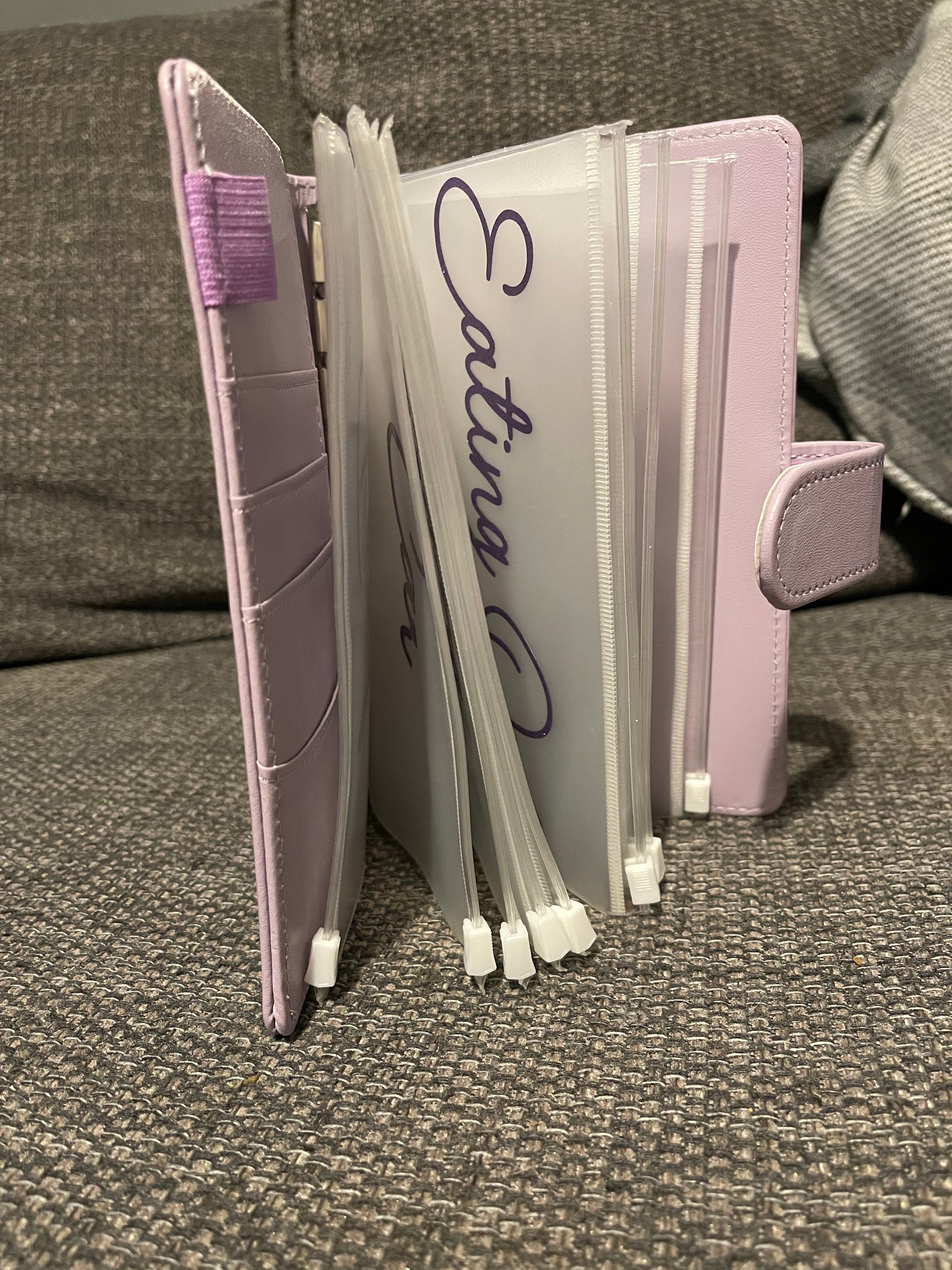 A5 Ring binder with 8 zip wallets budgeting binder with Etsy