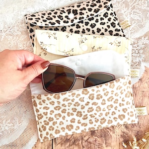 Etui à lunette en gaze de coton , rangement de sac femme FAIT MAIN