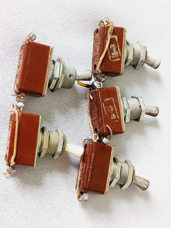 Interruptor de palanca Vintage on/off, conjunto de 2 interruptores vintage,  interruptores eléctricos antiguos, interruptores de encendido apagado -   España