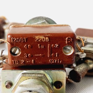 Soviet VINTAGE on / off Set of 5 TOGGLE SWITCHES Old Russian Electrical ...
