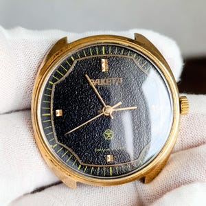 Vintage Raketa USSR Watch Model 2609.НА Gold Plated 19 Jewels