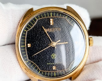 Vintage Raketa USSR Watch Model 2609.НА Gold Plated 19 Jewels