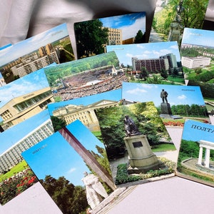 15 postales coloridas de la Poltava soviética de la URSS