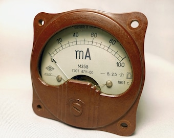 Vintage 1961 USSR-Made MilliAmmeter M358: A Piece of History in Precision Measurement