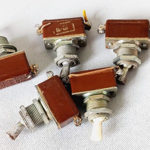 Soviet VINTAGE on / off Set of 5 TOGGLE SWITCHES Old Russian Electrical ...