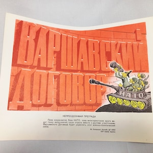 USSR Propaganda Poster Original Cold War Poster Warsaw Pact