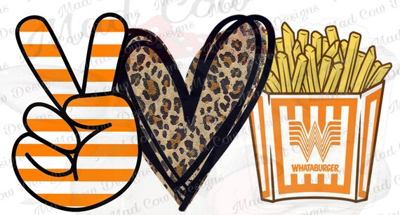 Download Peace Love Whataburger Digital Download Png File Etsy