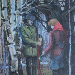 That distant spring. Oil painting original by Ukrainian artist Kondratyuk V. 125-100 cm oil on canvas 1995year