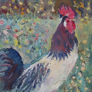Beau. Peinture originale de l'artiste ukrainien Yalansky A. 20-15 cm, huile sur toile sur carton, années 2000